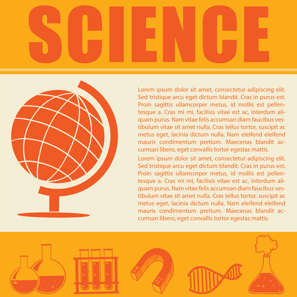 Science infographic with symbols and text - Vector, Image
