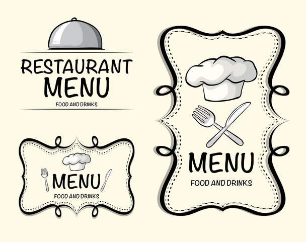 anderes Design der Speisekarte des Restaurants - Vektor, Bild
