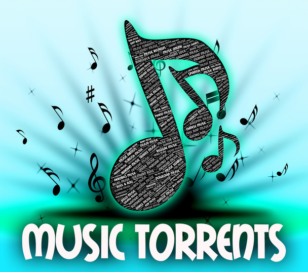 Music Torrents Indicates File Sharing And Internet - Photo, Image