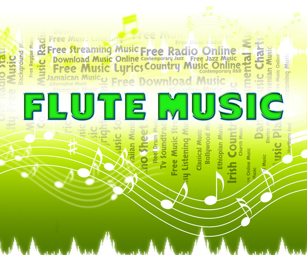 Flute Music Indicates Sound Track And Flautists - Photo, Image