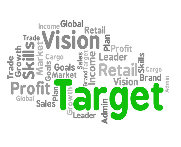 Target szó mutatja a kívánt eredményt, és célja - Fotó, kép