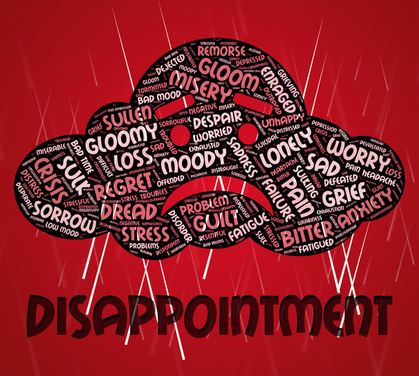 Слово "разочарование" указывает на разочарование и огорчение
 - Фото, изображение