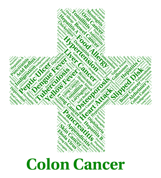 El cáncer de colon representa enfermedades y aflicciones
 - Foto, imagen