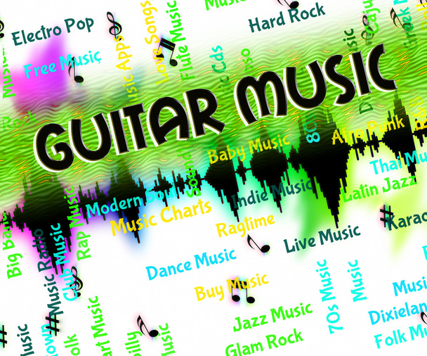 Guitar Music Indicates Sound Tracks And Audio - Photo, Image