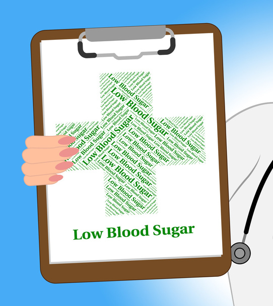 Faible taux de sucre dans le sang montre mauvaise santé et les afflictions
 - Photo, image