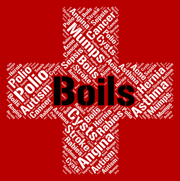 Boils Word Indicates Ill Health And Ailment - Photo, Image