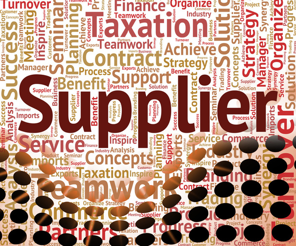 Supplier Word Means Middleman Merchant And Wholesale - Photo, Image