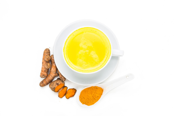 Turmeric with milk drinks good for beauty and health. - Photo, Image