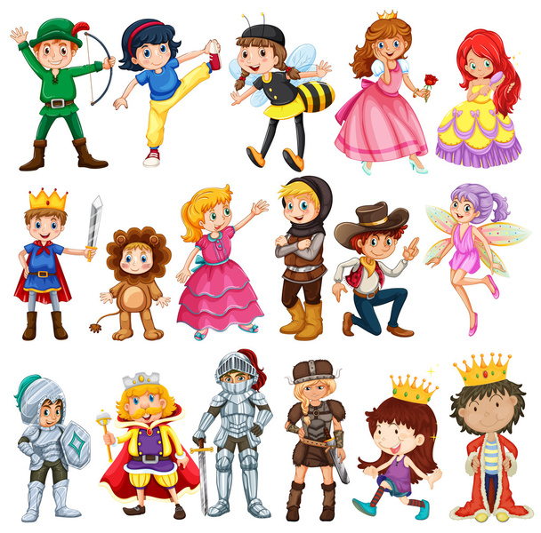 Different characters from fairytales - Vector, Image
