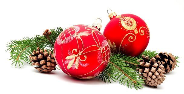Рождественские украшения с еловыми конусами
 - Фото, изображение
