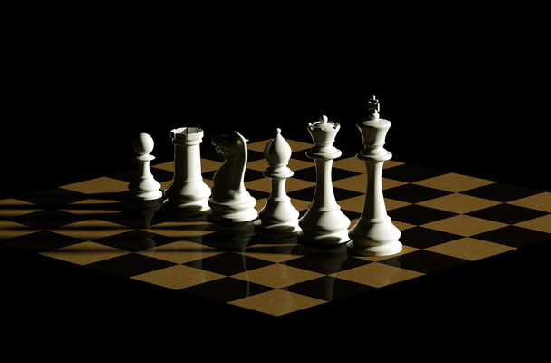 Białe szachownicy. - Zdjęcie, obraz