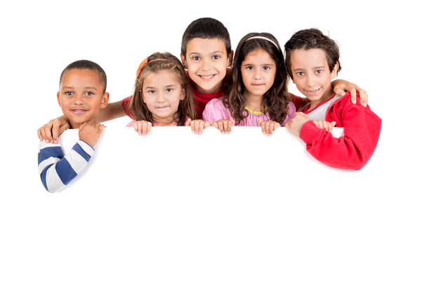 Група дітей на білій дошці
 - Фото, зображення
