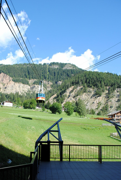 Cable lift, italian mountain landscape, Dolomiti - Photo, Image