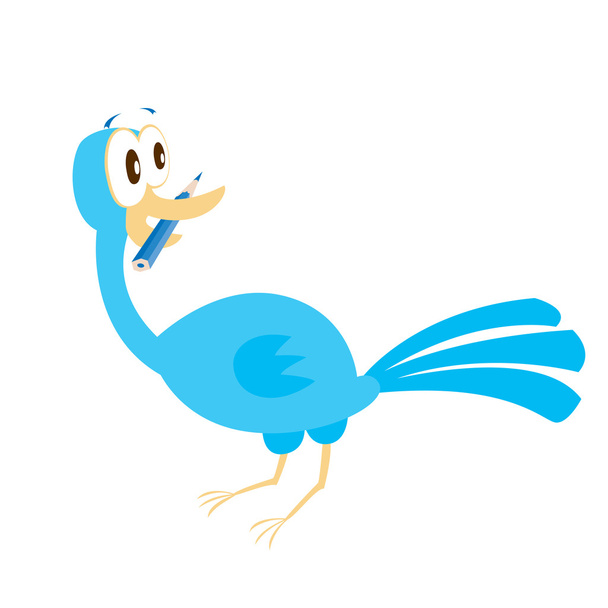 Uccello blu con pastello
 - Vettoriali, immagini