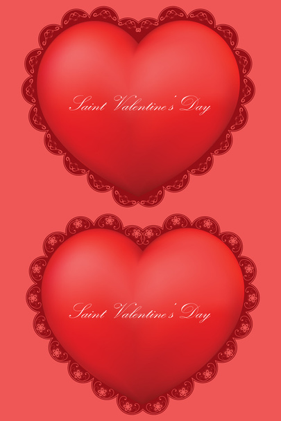 Векторный набор декоративных сердец Святого Валентина
 - Вектор,изображение