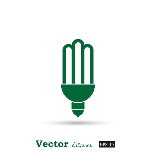 icono de bombilla de ahorro de energía
 - Vector, Imagen