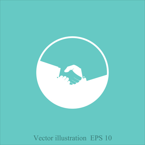 zakelijke handdruk pictogram - Vector, afbeelding