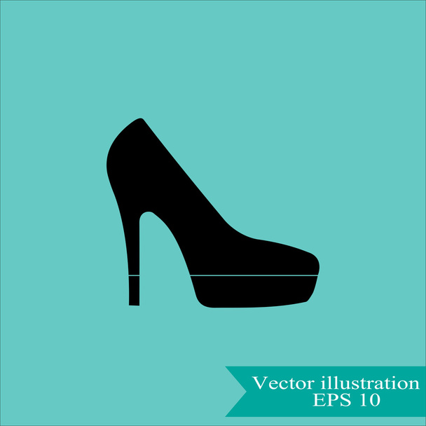 female shoe icon - Διάνυσμα, εικόνα