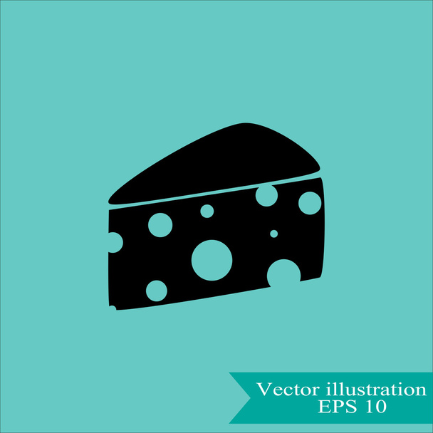 Значок скибочка сиру
 - Вектор, зображення