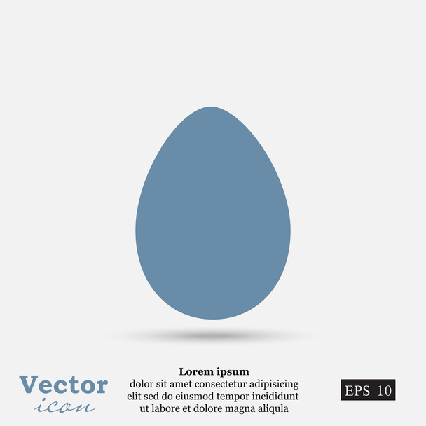 Gekookt ei pictogram - Vector, afbeelding