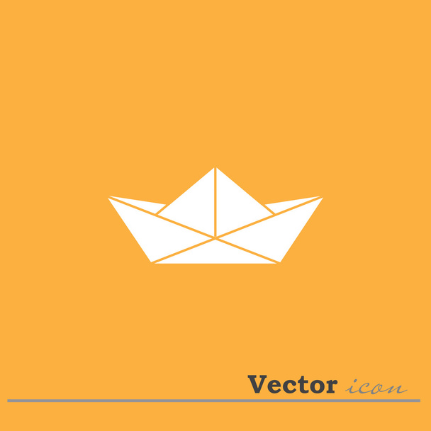 ikona člun papíru - Vektor, obrázek