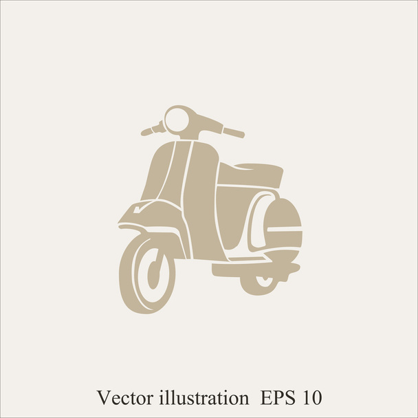 Retro robogó ikon - Vektor, kép