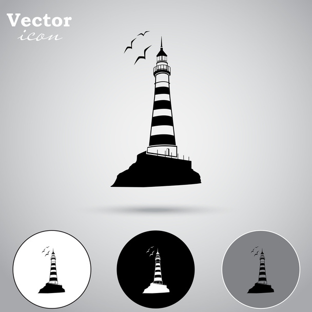 Marine lighthouse icons - Vector, Image