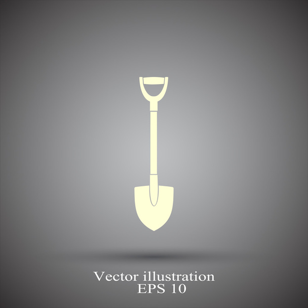 ásó, lapát ikon - Vektor, kép