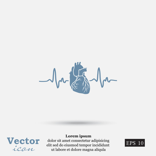 Ícone do cardiograma cardíaco
 - Vetor, Imagem