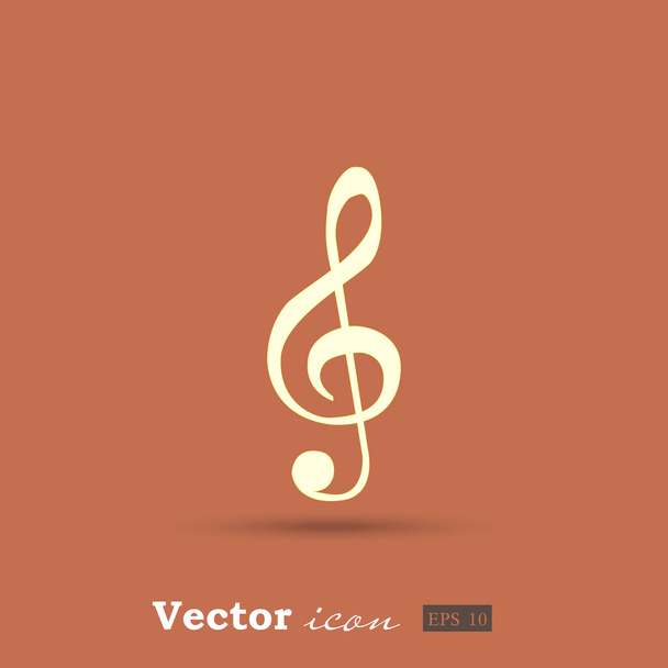 treble clef icon - Vector, Image