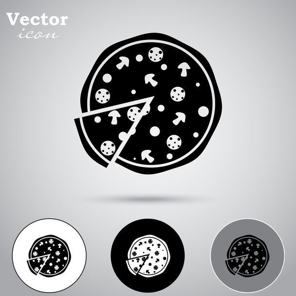 delicious pizza icons - Vector, Image