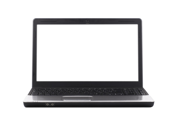 laptop geïsoleerd op witte achtergrond - Foto, afbeelding