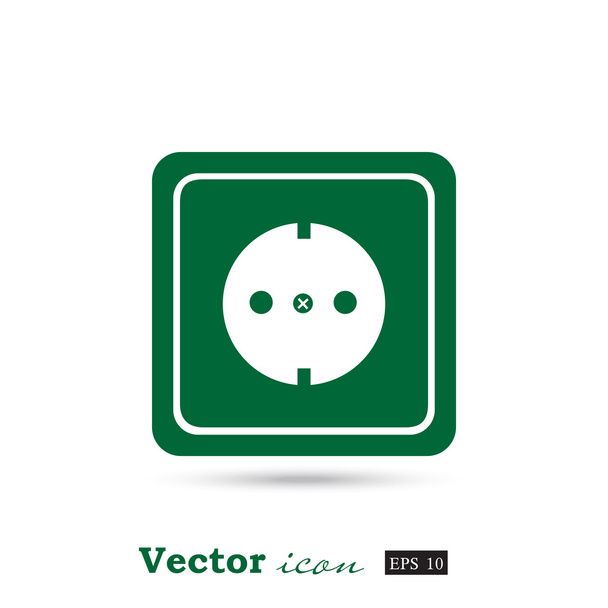 електрична розетка значок
 - Вектор, зображення