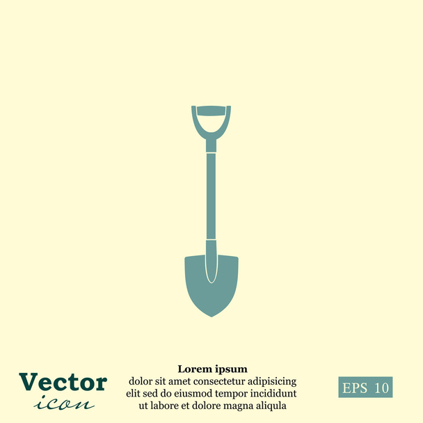 лопата, икона лопаты
 - Вектор,изображение