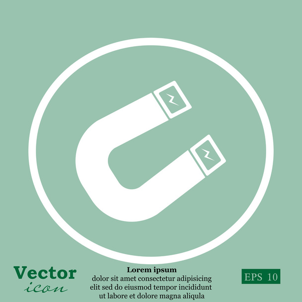 powerful magnet icon - Vector, Image