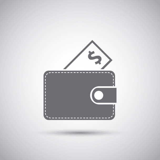 бумажник с иконкой денег - Вектор,изображение