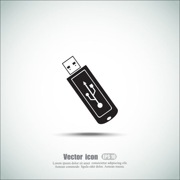 Ikona pamięci flash USB - Wektor, obraz