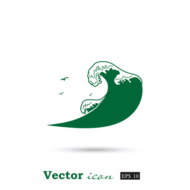 tenger és a sirályok ikon - Vektor, kép