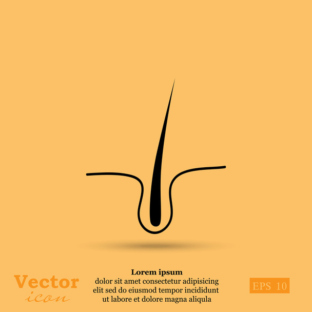 Ícone de cabelo humano
 - Vetor, Imagem