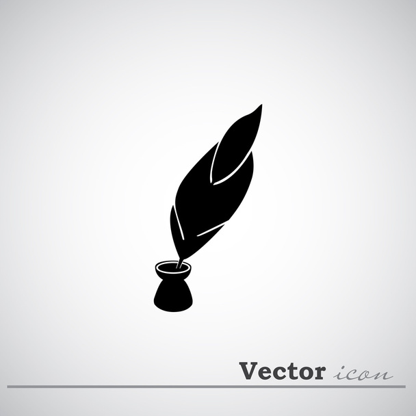 veren en inkt pictogram - Vector, afbeelding