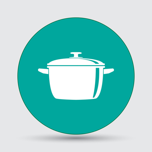 cacerola, icono de cocina
 - Vector, imagen
