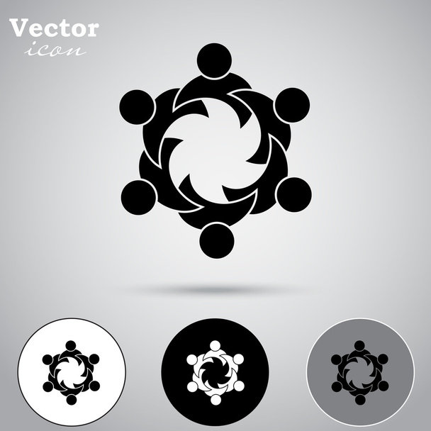 Üzleti csoportmunka ikon - Vektor, kép