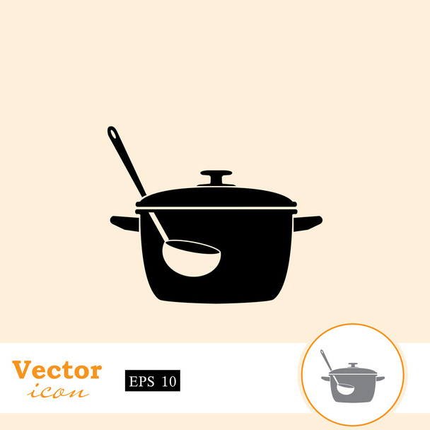 casserole et icône louche
 - Vecteur, image