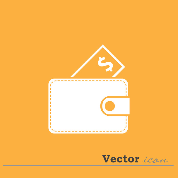 portfel z ikoną pieniędzy - Wektor, obraz