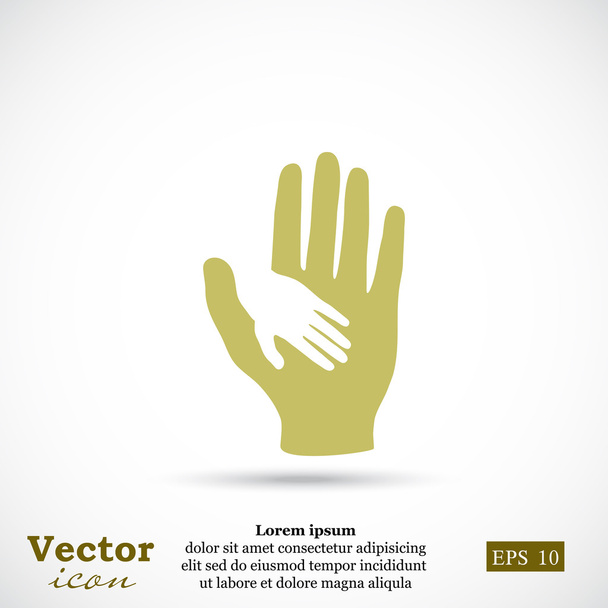 Ayudando icono de manos
 - Vector, Imagen