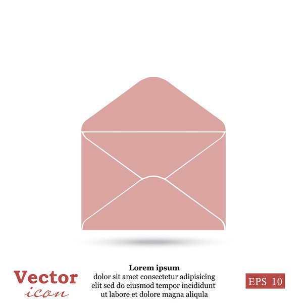 Open mail envelop pictogram - Vector, afbeelding