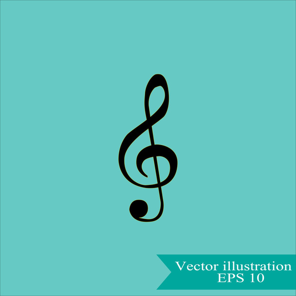 Treble clef pictogram - Vector, afbeelding