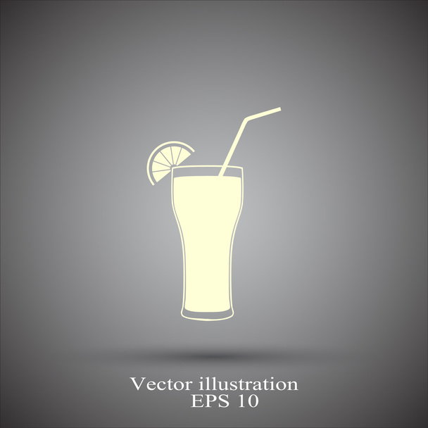 vaso de jugo fresco icono
 - Vector, Imagen