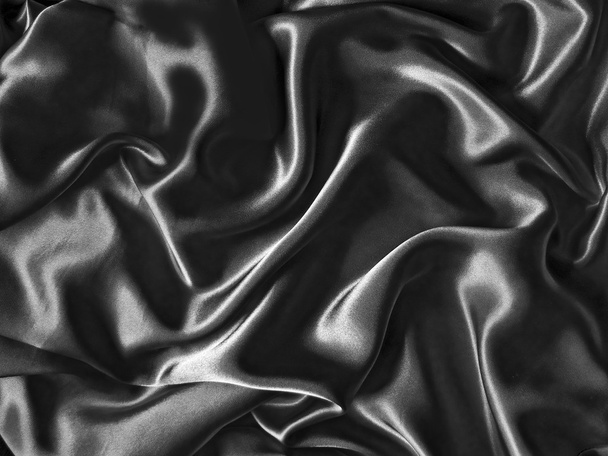 高精細黒い絹の背景 - 写真・画像