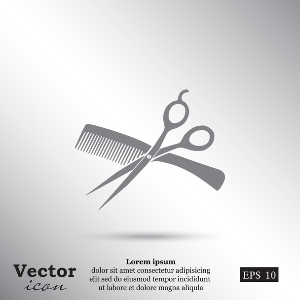 holičství, ikonu vlasového salonu - Vektor, obrázek